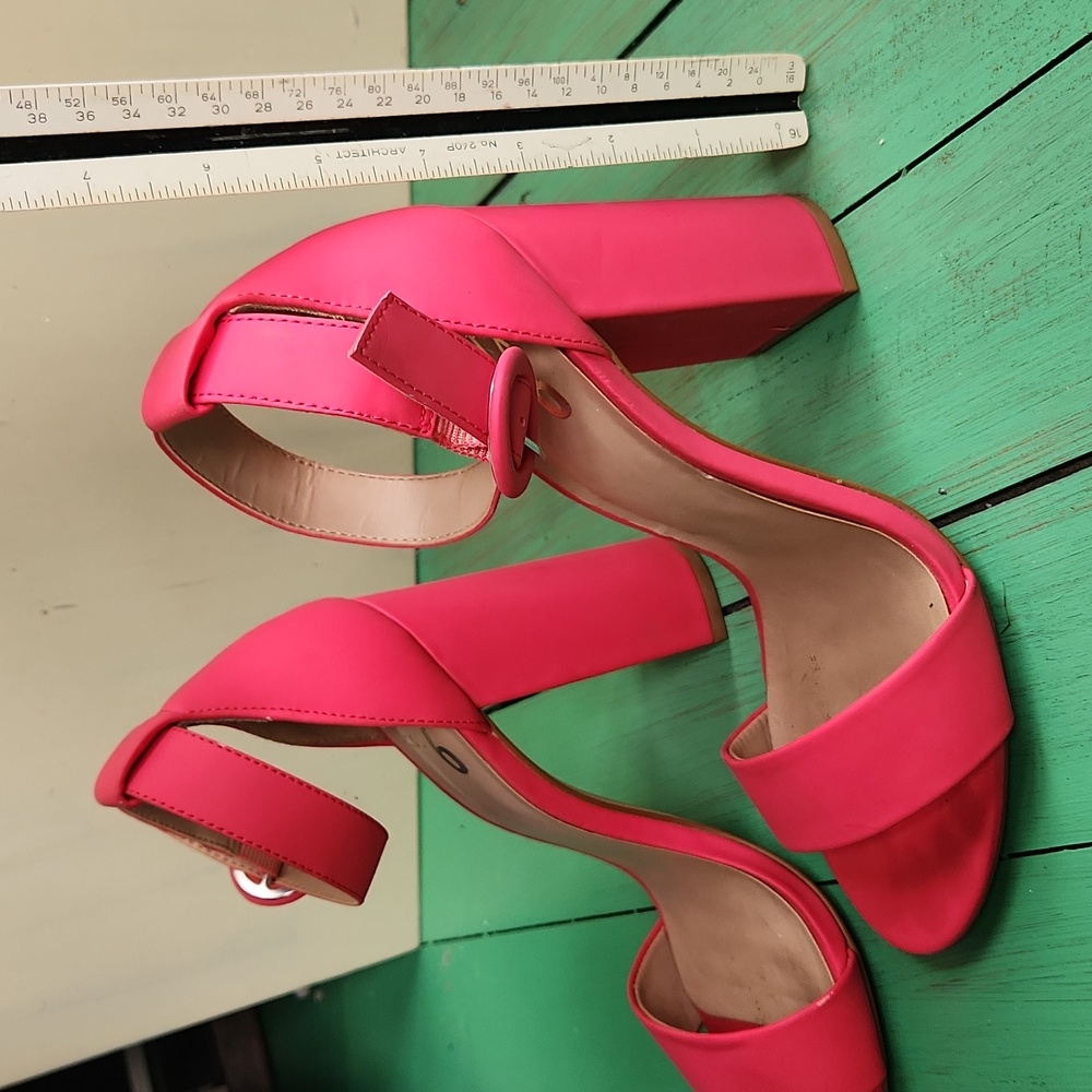 Mix no 6 4" heels pink open toe worn once size 7.5